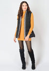 เสื้อแขนยาวไหมพรมคอสูงทอลายเส้นแบบหนา - Modern Ribbed Mock-Neck Thick And Soft Cardigan Sweater