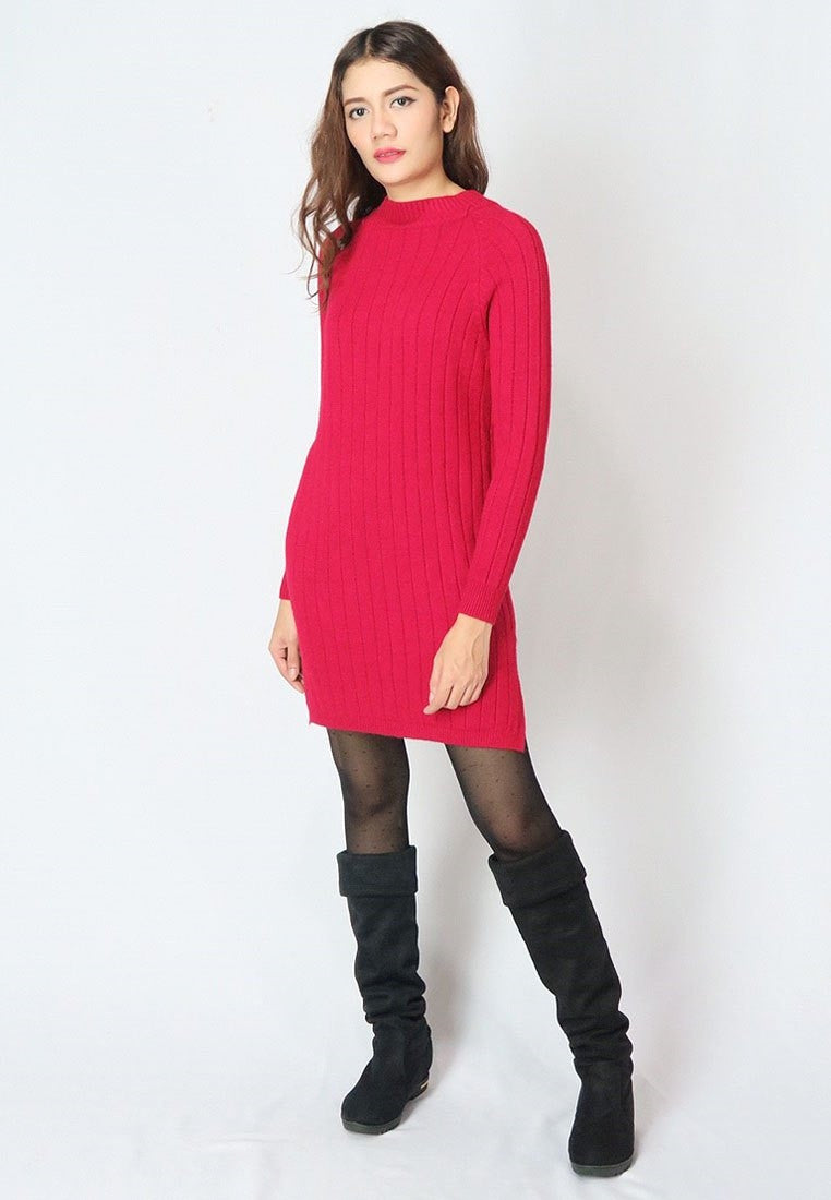 เสื้อสเวตเตอร์ไหมพรม - Cable Knit Turtleneck Pullover Sweater