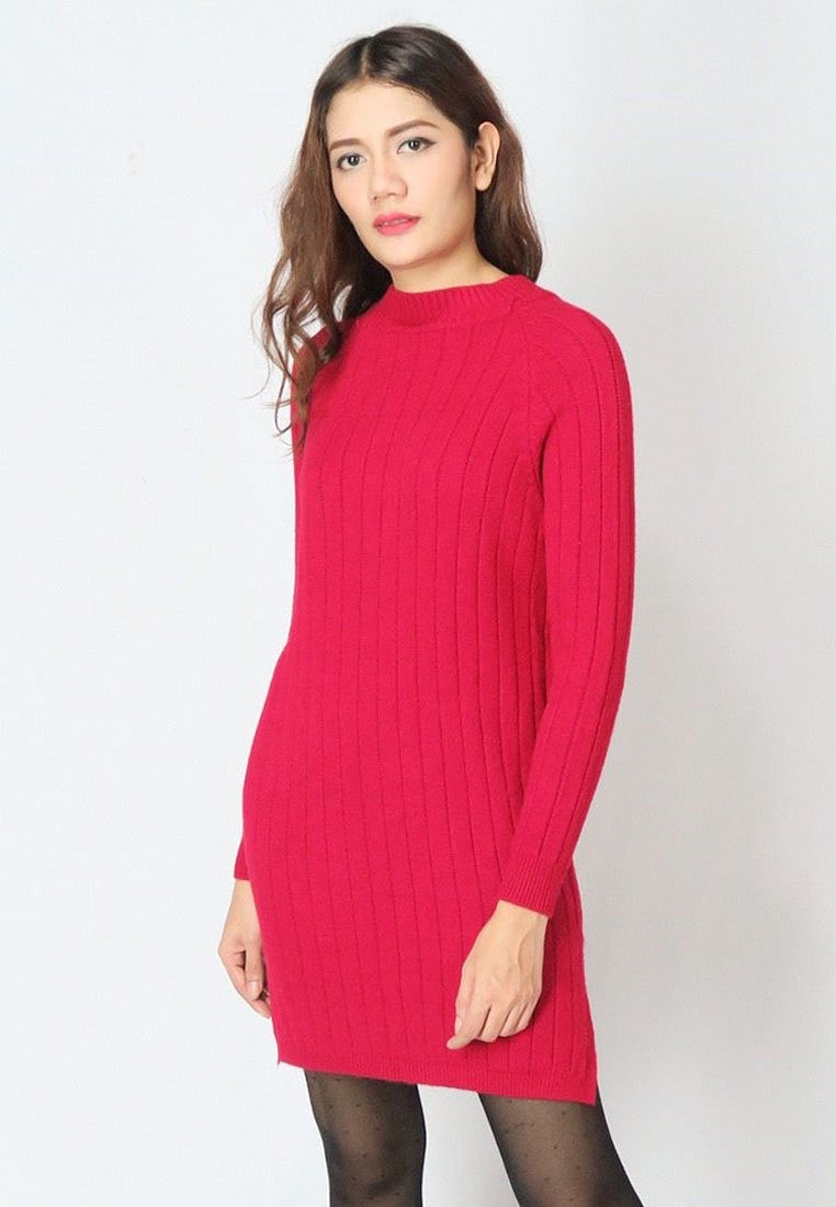 เสื้อสเวตเตอร์ไหมพรม - Cable Knit Turtleneck Pullover Sweater