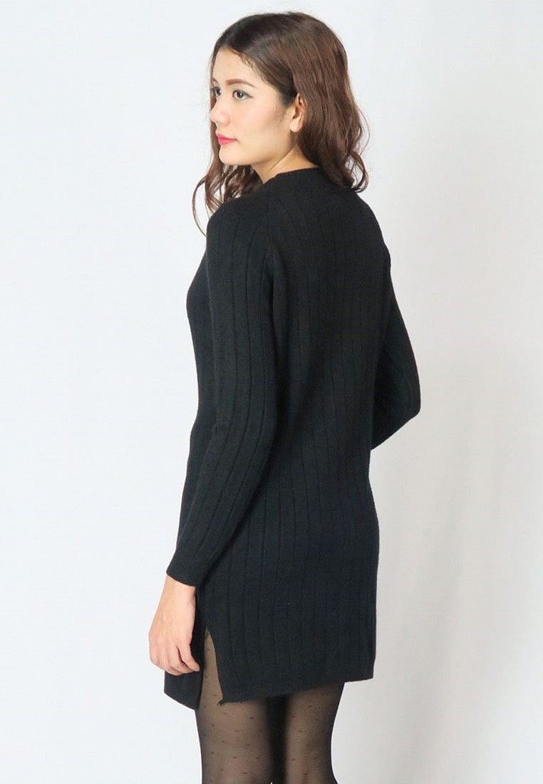 เสื้อสเวตเตอร์ไหมพรม - Cable Knit Turtleneck Pullover Sweater