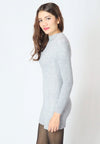 เสื้อแขนยาวไหมพรมคอสูงทอลายเส้นแบบหนา - Modern Ribbed Mock-Neck Thick And Soft Cardigan Sweater