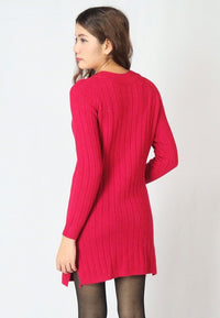 เสื้อสเวตเตอร์ไหมพรม - Cable Knit Turtleneck Pullover Sweater