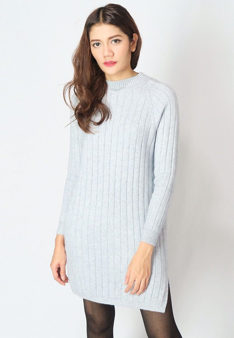 เสื้อสเวตเตอร์ไหมพรม - Cable Knit Turtleneck Pullover Sweater