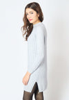 เสื้อสเวตเตอร์ไหมพรม - Cable Knit Turtleneck Pullover Sweater