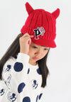 หมวกไหมพรม หมวกแก็ปไหมพรม สำหรับเด็ก - Winter Monster Eyes Visor Knit Hat for Boys and Girls