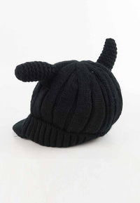 หมวกไหมพรม หมวกแก็ปไหมพรม สำหรับเด็ก - Winter Monster Eyes Visor Knit Hat for Boys and Girls