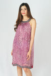 เดรสสั้นประดับเพชร - Sleeveless Midi Chiffon Dress