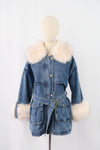 เสื้อแจ๊คเก๊ตยีนส์ขนเฟอร์ - Regular Denim Jacket