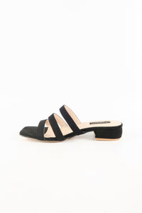 รองเท้าแตะส้นสูง   - Bling Beads Heeled Flats