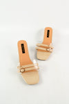 รองเท้าส้นเตี้ย   - Fashion Casual Polished Strap Sandal