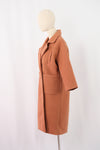 เสื้อโค้ทผ้าวูลกันหนาวลายสก๊อต - Sleeved Wooleb Coat With Belt