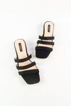 รองเท้าแตะส้นสูง   - Bling Beads Heeled Flats