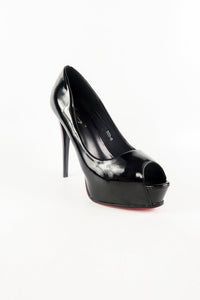 รองเท้าคัตชูเปิดหัว  - Glitter Open Toe Platform Pump Shoes