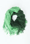 ผ้าพันคอไหมพรมทรงอินฟินิตี้ทูโทน - Warm Knit Infinity Scarf With Tassels