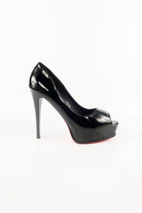 รองเท้าคัตชูเปิดหัว  - Glitter Open Toe Platform Pump Shoes