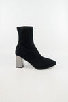 รองเท้าบูทแฟชั่นส้นสูง - Pointed Toe Mid Heel Ankle Boots