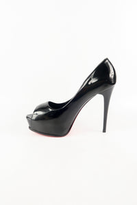 รองเท้าคัตชูเปิดหัว  - Glitter Open Toe Platform Pump Shoes