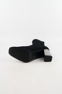 รองเท้าบูทแฟชั่นส้นสูง - Pointed Toe Mid Heel Ankle Boots