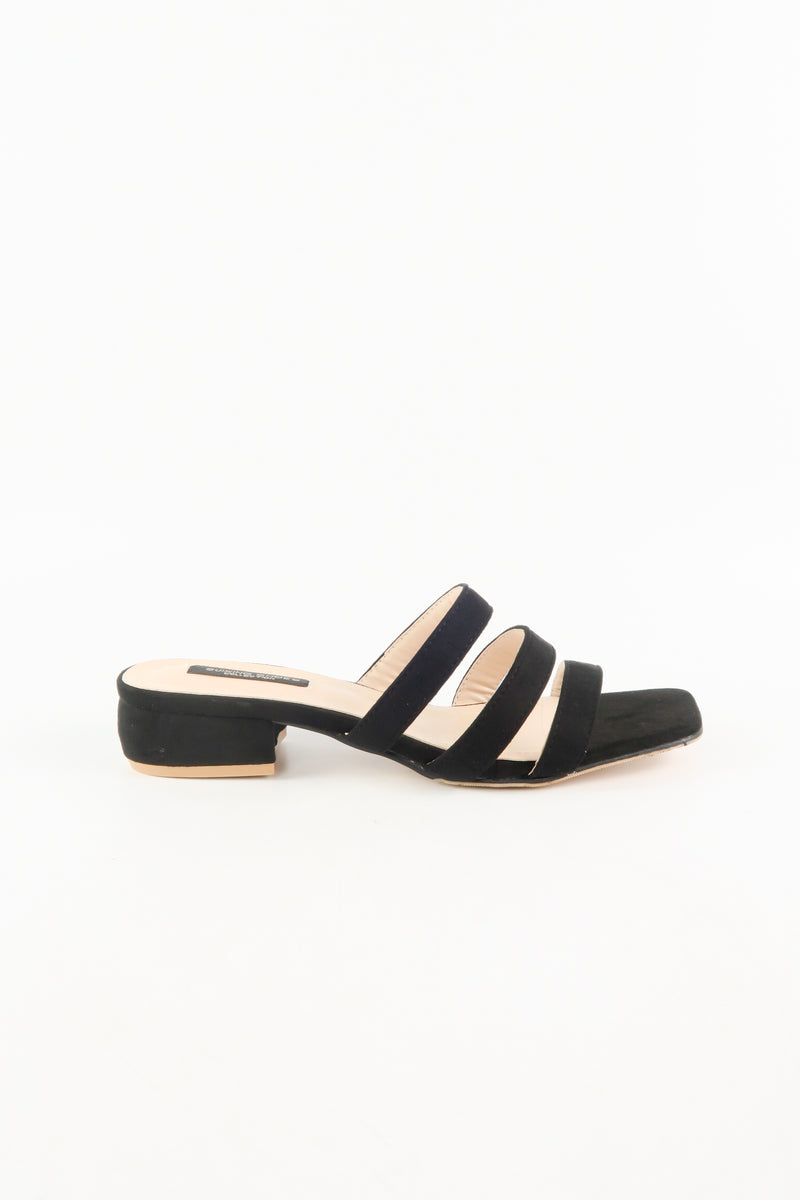 รองเท้าแตะส้นสูง   - Bling Beads Heeled Flats