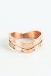 เเหวนประดับคริสตัส - Gold Tone Lock Ring,