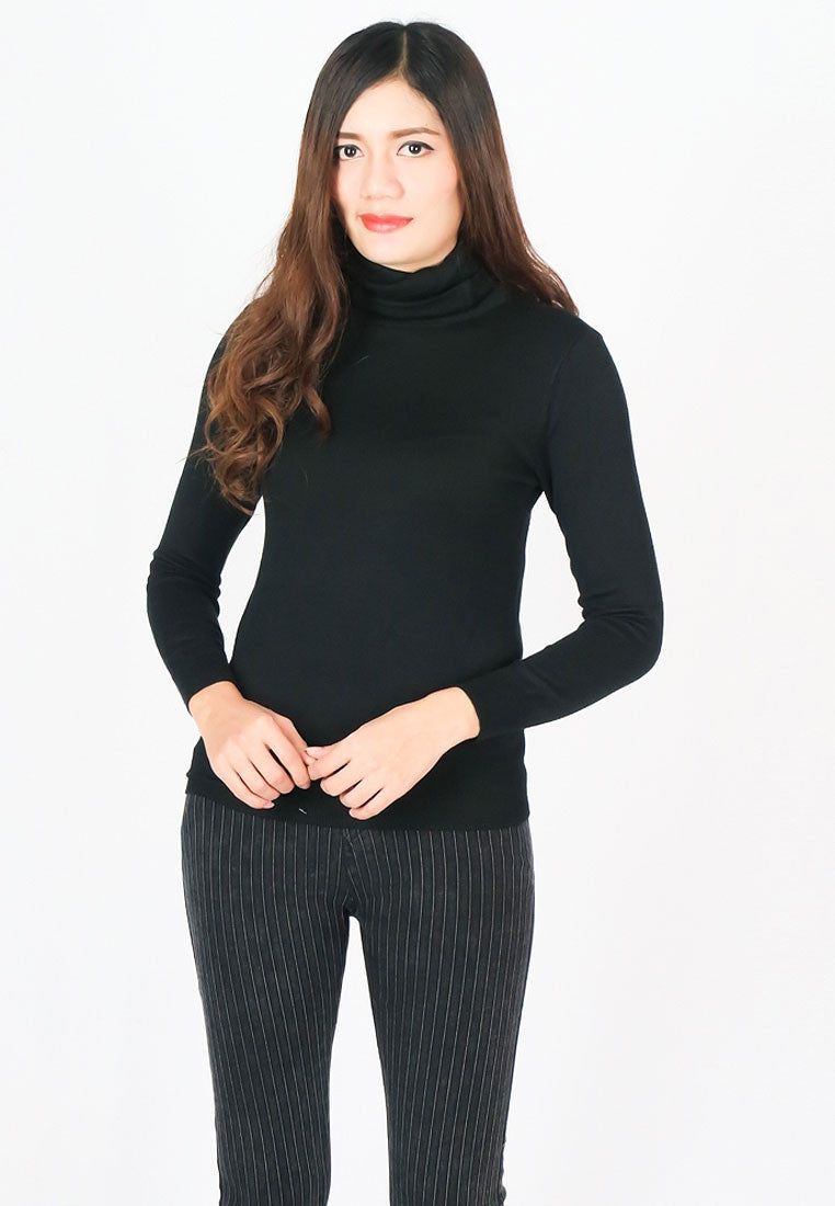 เสื้อไหมพรมคอเต่าแขนยาว - Basic Turtleneck Knit Sweater