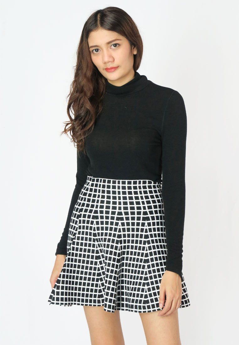 เสื้อไหมพรมแคชเมียร์คอสูงแบบยาว - Basic Plain Solid Slim Long Sections Cashmere Sweater