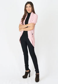 เสื้อคลุมไหมพรม -  Open Front Cable Knit Cardigan