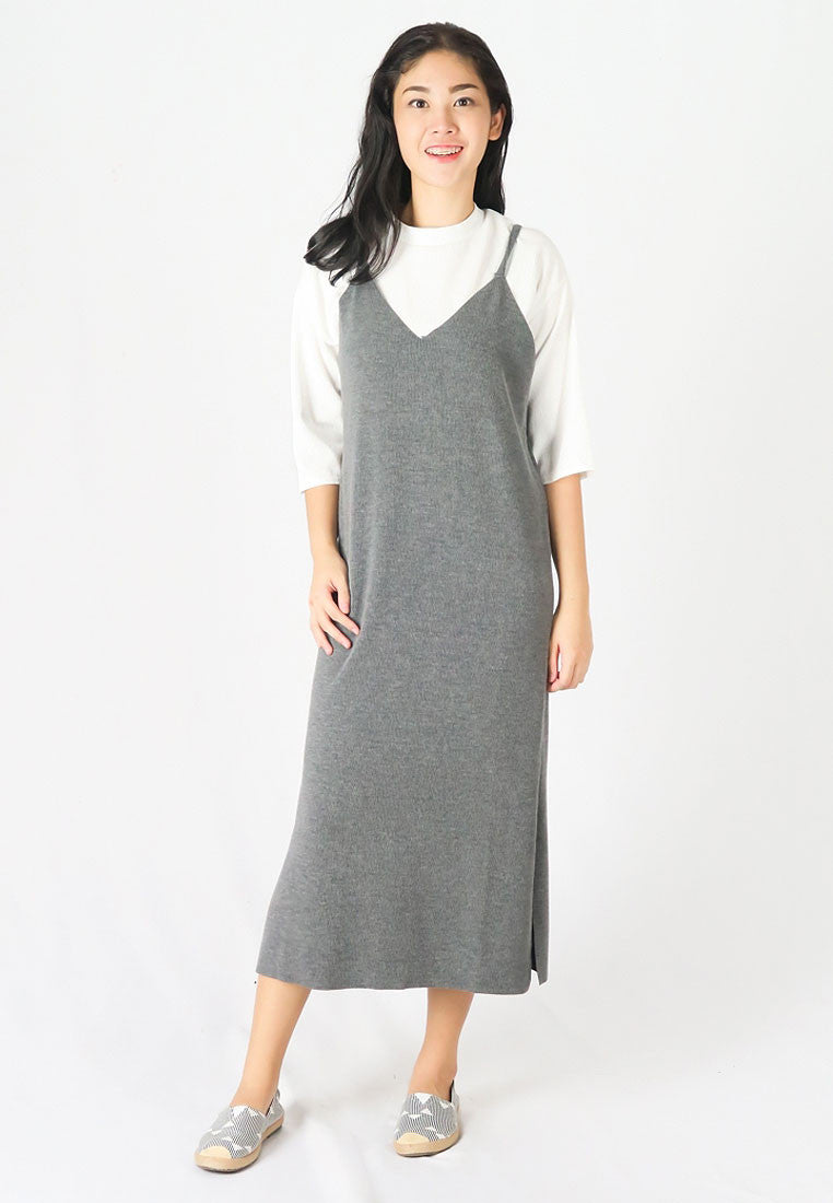 เดรสสายเดี่ยวยาว - Casual Oversize Maxi Dress