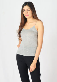 เสื้อไหมพรมกลิตเตอร์สายเดี่ยว - Shiny Glitter Spagetti Tank Top