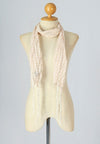 ผ้าพันคอแต่งพู่ลูกไม้ - Tassel Leafy Lace Scarf