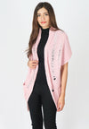 เสื้อคลุมไหมพรม -  Open Front Cable Knit Cardigan