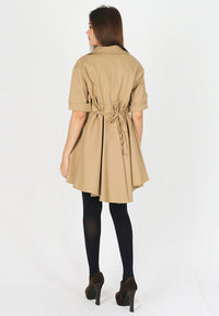 เสื้อโค้ทกันหนาว - Elegant Long Trench Coat Jacket with Rope
