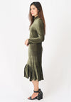 เดรสกำมะหยี่ คอเต่า - Turtleneck Velvet Midi Dress