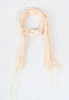 ผ้าพันคอแต่งพู่ลูกไม้ - Tassel Leafy Lace Scarf
