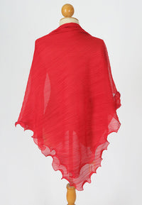 ผ้าพันคอชีฟองแบบพลีท - Pleated Chiffon Lightweight Wrap Scarf