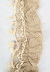 ผ้าพันคอแต่งพู่ลูกไม้ - Tassel Leafy Lace Scarf