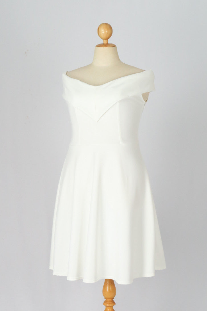 ชุดเดรส Off-Shoulder Fit & Flare - Love Off The Shoulder Fit & Flare Dress