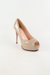 รองเท้าคัตชูเปิดหัว  - Glitter Open Toe Platform Pump Shoes