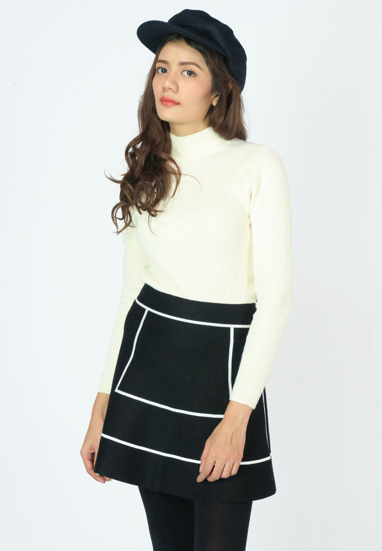 เสื้อไหมพรมคอเต่าแขนยาว - Korean Thick Turtleneck Sweater (T-076)