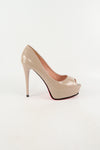 รองเท้าคัตชูเปิดหัว  - Glitter Open Toe Platform Pump Shoes