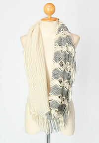 ผ้าพันคอทรงอินฟินิตี้ - Warm Knit Infinity Scarf With Tassels