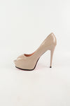 รองเท้าคัตชูเปิดหัว  - Glitter Open Toe Platform Pump Shoes