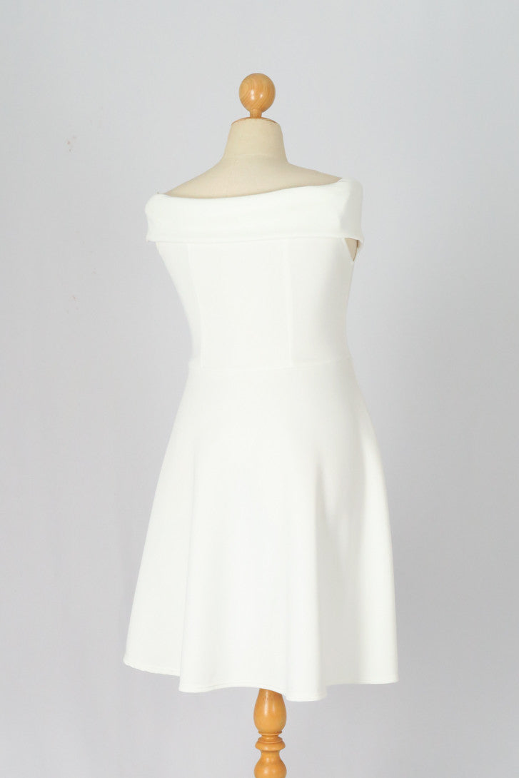 ชุดเดรส Off-Shoulder Fit & Flare - Love Off The Shoulder Fit & Flare Dress
