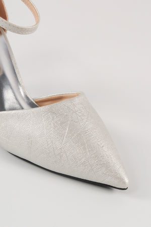 รองเท้าส้นสูงพร้อมสายรัดข้อเท้า - Modern Ankle Strap High Heels Pumps Shoes