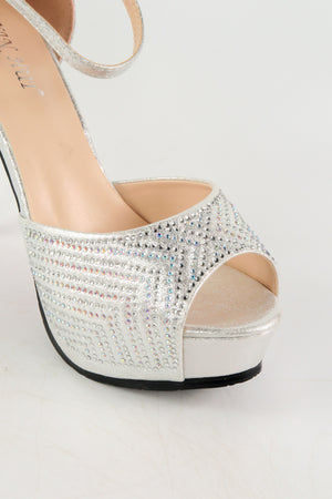 รองเท้าส้นสูงแฟชั่น เปิดหัว รัดส้น  - Evening Dress Platform Slingback Sandle
