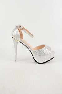 รองเท้าส้นสูงแฟชั่น เปิดหัว รัดส้น  - Evening Dress Platform Slingback Sandle