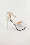 รองเท้าส้นสูงแฟชั่น เปิดหัว รัดส้น  - Evening Dress Platform Slingback Sandle