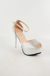 รองเท้าส้นสูงแฟชั่น เปิดหัว รัดส้น  - Evening Dress Platform Slingback Sandle
