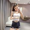 เสื้อไหมพรมสายเดี่ยว - Knit Cropped Tops