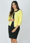 เสื้อคลุมไหมพรมตัวสั้นแต่งมุกแถว - Crop Knit Wool Cardigan with Pearl Row